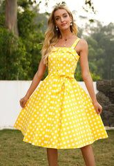 Womens 1950s Retro Rockabilly Princess Cosplay Dress polka dot apron  50's 60's Party Costume Gown(S-2XL) Sai Feel